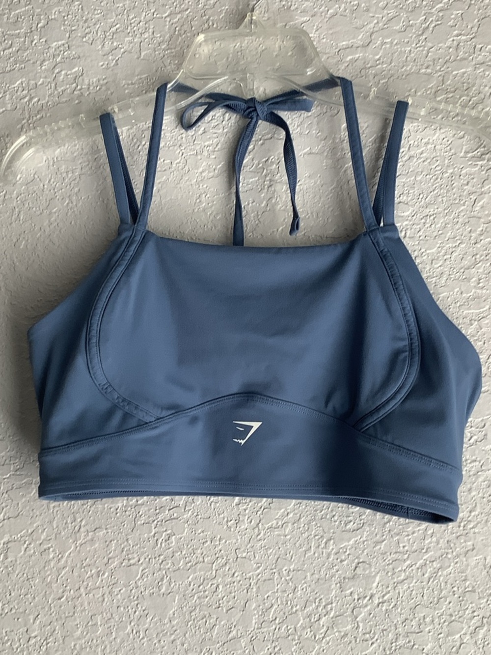 Gymshark Blue Halter-Tie Sports Bra